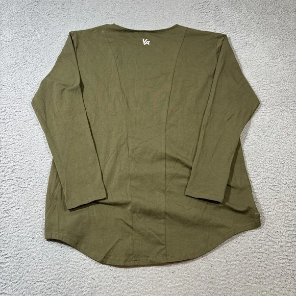 YoungLA 444 Ultimate Hybrid Long Sleeve Shirt Men Sz L Green Cotton Gym - Picture 6 of 7